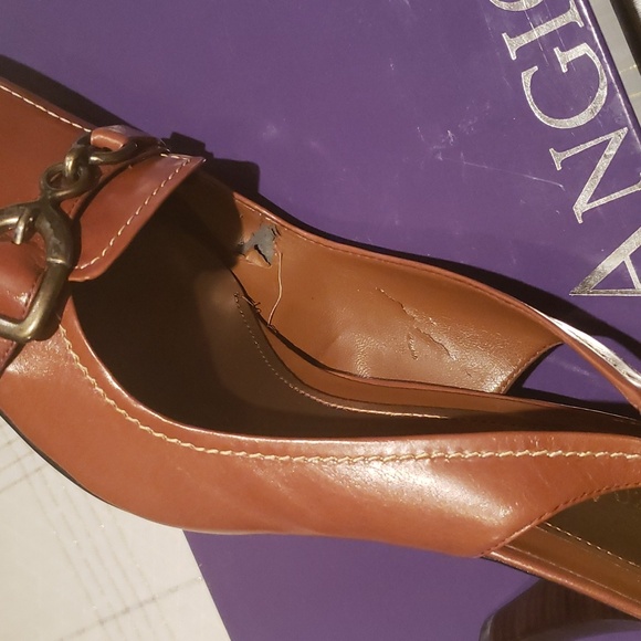 Enzo Angiolini NEW Closed Toe Slingback Stiletto Heels Pump Leather Women's 9.5 - Picture 15 of 17